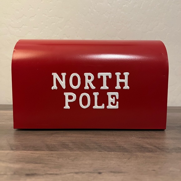 Letters to Santa Metal Mailbox Decorative Christmas Figurine Red by Wondershop - Picture 11 of 11